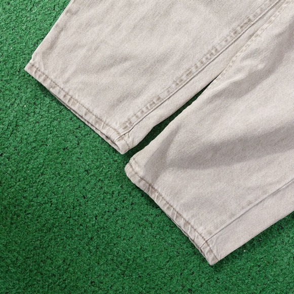 VINTAGE LEE BEIGE USA MADE DENIM JEANS WOMENS SIZE 16 PET (34X28) 80s 90s - Picture 7 of 12